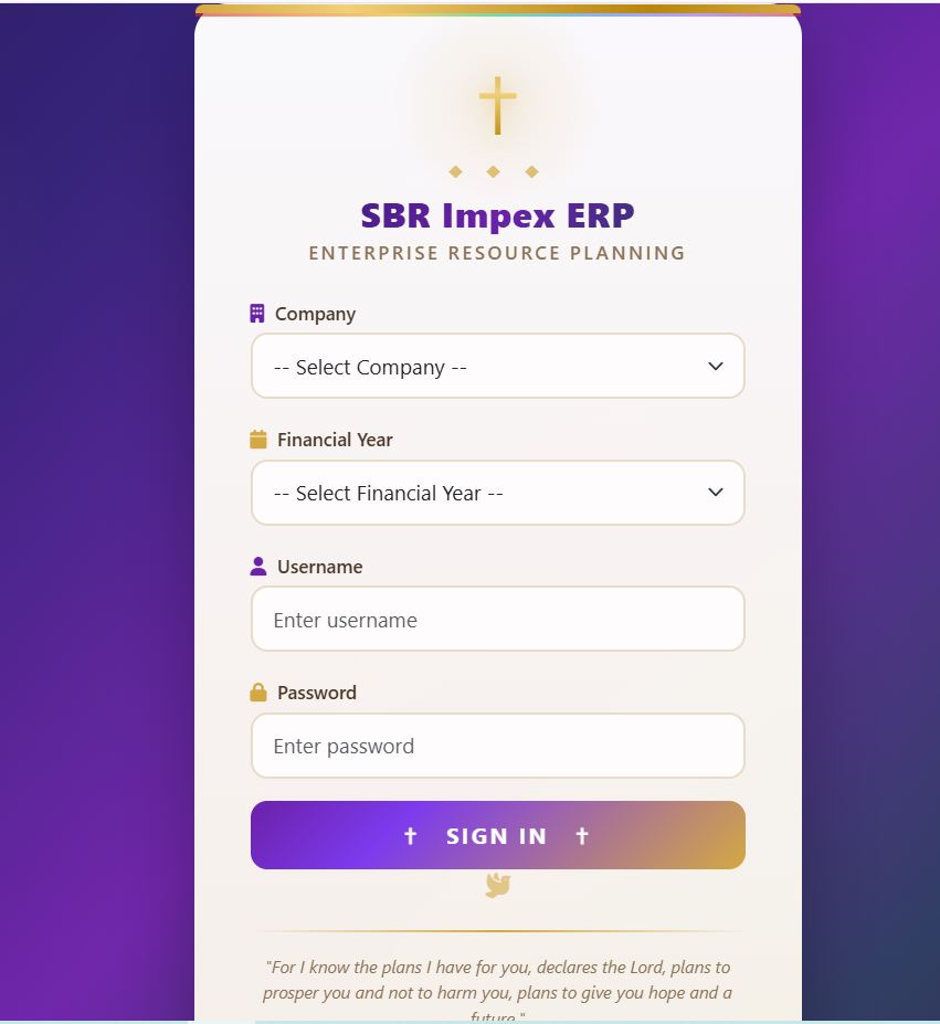 SBR Impex ERP